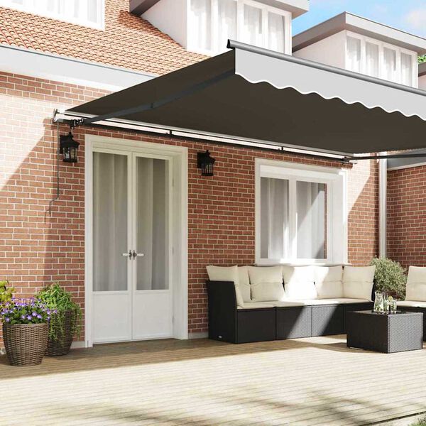 vidaXL Awning Manual Anthracite 4 x 3 m Metal