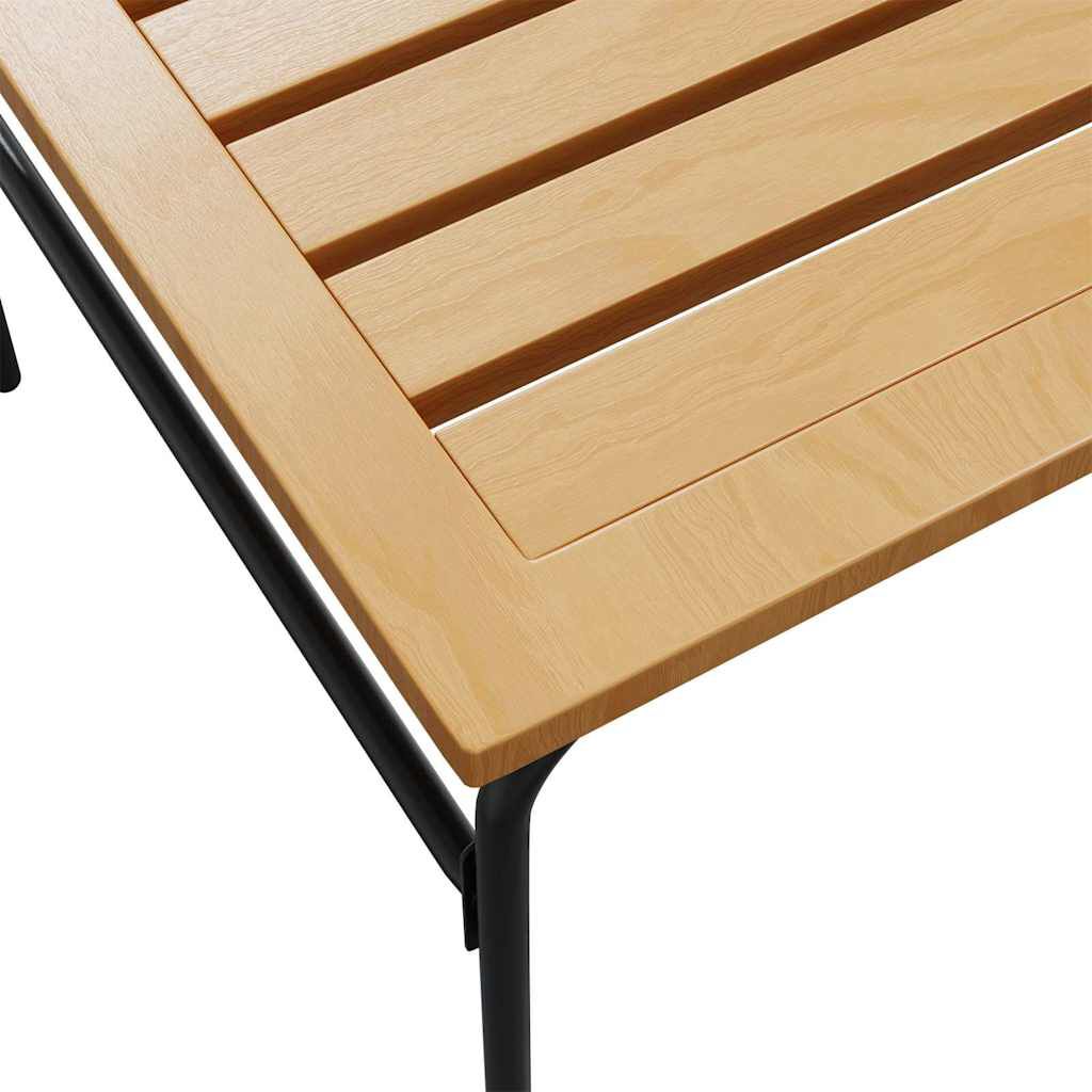 vidaXL Garden Nest of Coffee Tables 2 pcs Brown and Black Steel