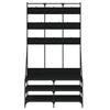 vidaXL Clothes Rack with Shoe Storage Black 100x40x184 cm