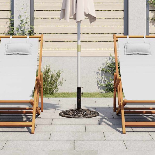 vidaXL Umbrella Base Bronze 12 kg 48 cm Cast Iron