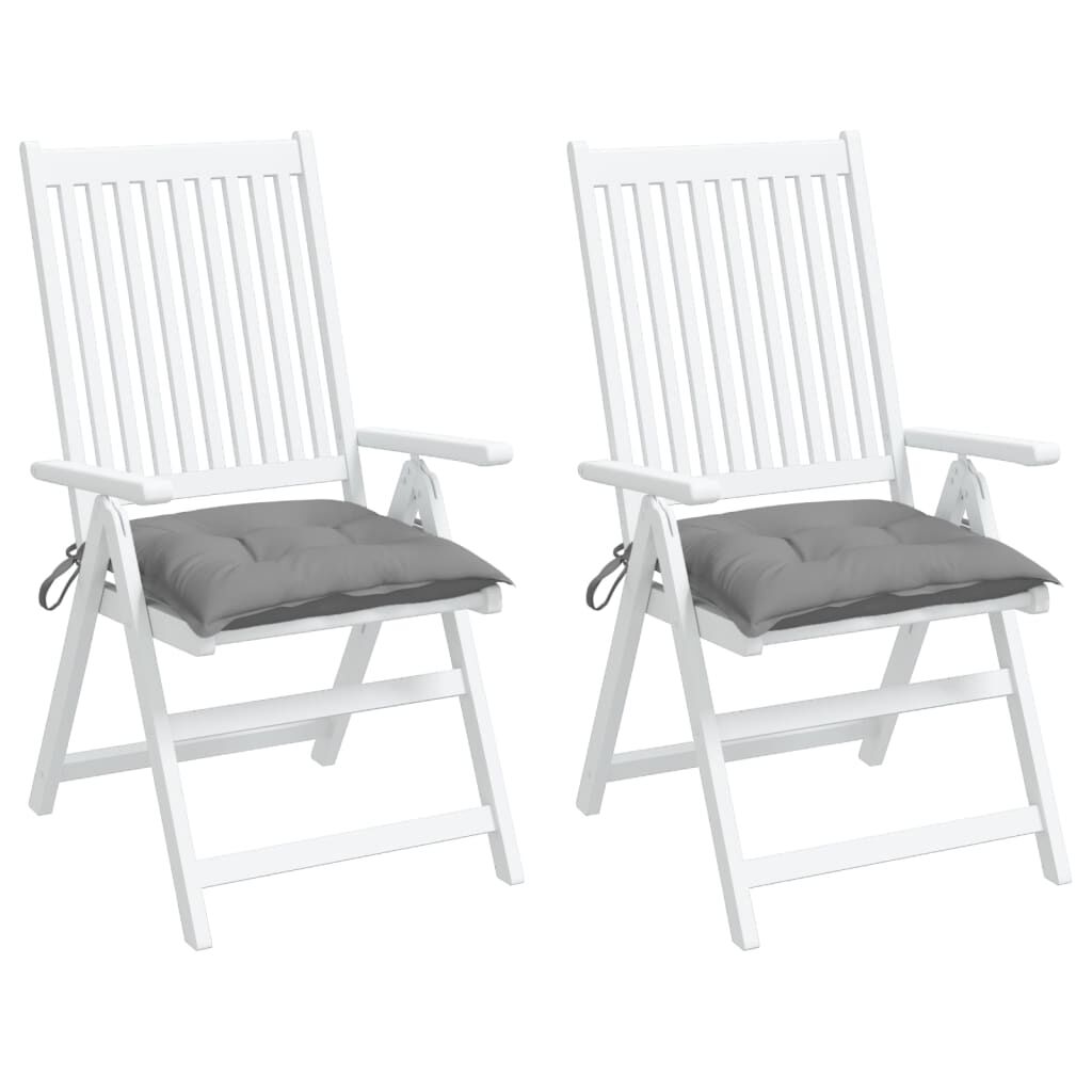 vidaXL Chair Cushions 2 pcs Grey 50x50x7 cm Oxford Fabric