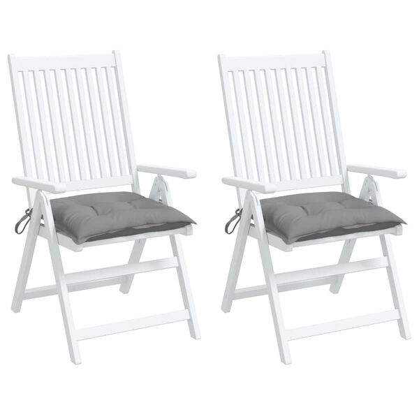 vidaXL Chair Cushions 2 pcs Grey 50x50x7 cm Oxford Fabric