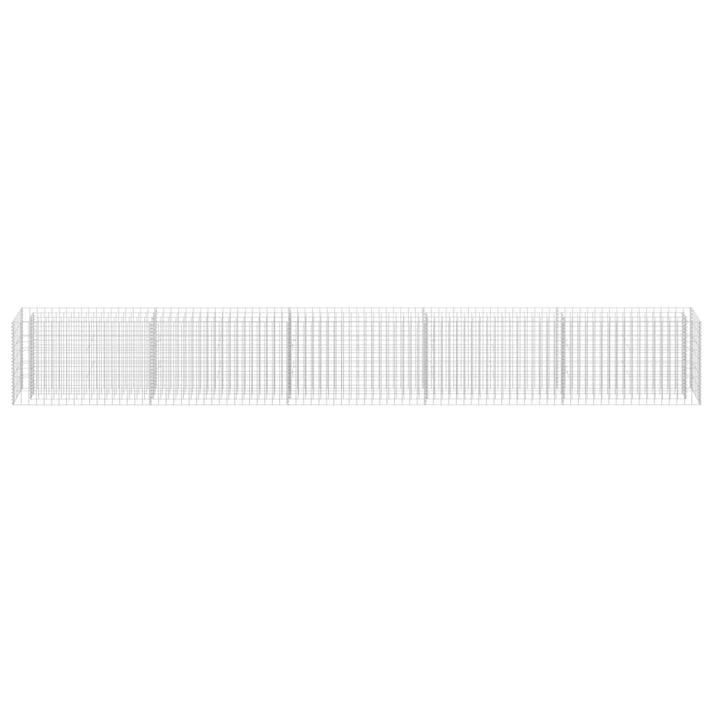 vidaXL Gabion Raised Bed Galvanised Steel 450x30x60 cm