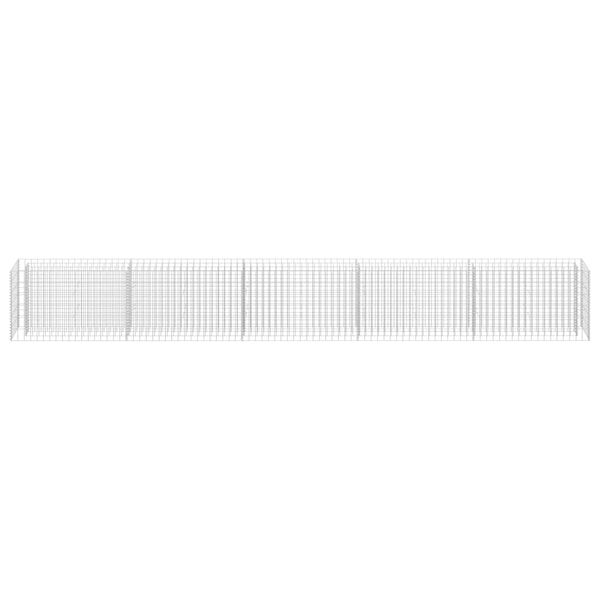 vidaXL Gabion Raised Bed Galvanised Steel 450x30x60 cm