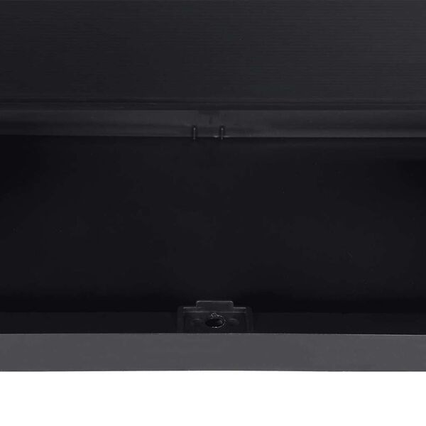 vidaXL Outdoor Storage Cabinet Grey and Black 65x37x165 cm PP