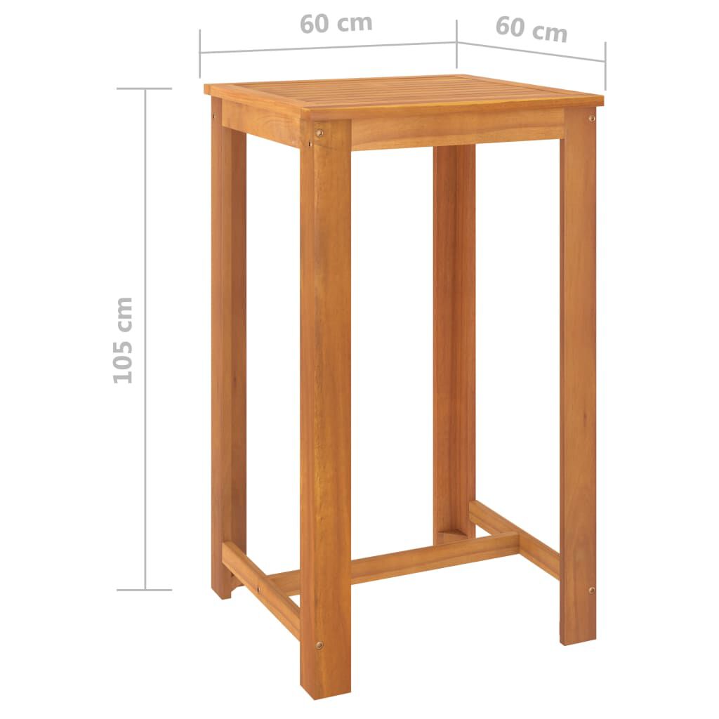 vidaXL 9 Piece Garden Bar Set Solid Wood Acacia