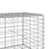 vidaXL Gabion Basket with Cover 200x50x50 cm Galvanised Iron