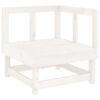 vidaXL 6 Piece Garden Lounge Set White Solid Wood Pine