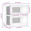 vidaXL Outdoor Rabbit Hutch Small Pet Cage 4 Door Wood