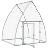 vidaXL Chicken Cage Silver 100x105x120 cm Galvanised Steel