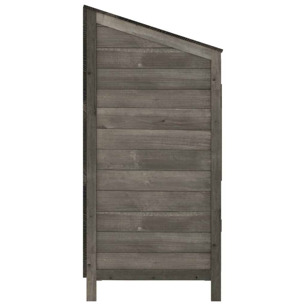 vidaXL Garden Shed Anthracite 55x52x112 cm Solid Wood Fir