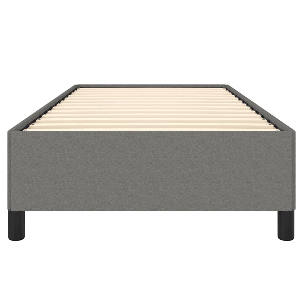 vidaXL Bed Frame without Mattress Dark Grey 100x203 cm Twin XL Fabric