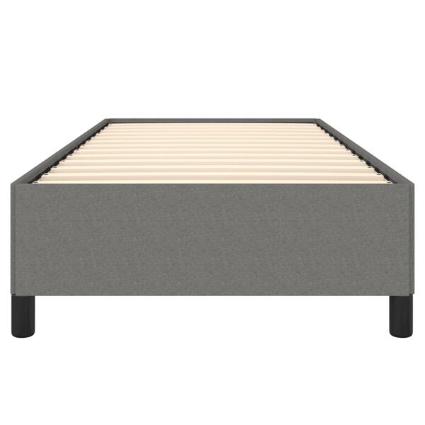 vidaXL Bed Frame without Mattress Dark Grey 100x203 cm Twin XL Fabric