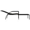 vidaXL Sun Lounger with Footrest PE Rattan Brown