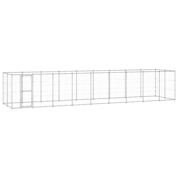 vidaXL Outdoor Dog Kennel Galvanised Steel 21.78 m²