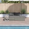 vidaXL Garden Bed Grey 195x60 cm Poly Rattan
