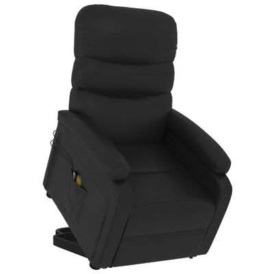 vidaXL Stand up Massage Chair Black Faux Leather