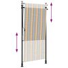 vidaXL Outdoor Roller Blind Yellow and White 120x270 cm Fabric&Steel