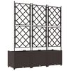vidaXL Garden Planter 3 pcs Brown 120 x 40 x 143 cm Steel