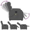vidaXL Electric Stand up Massage Recliner Chair Dark Grey Fabric