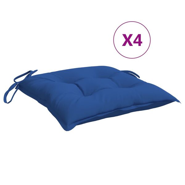 vidaXL Chair Cushions 4 pcs Blue 40x40x7 cm Oxford Fabric