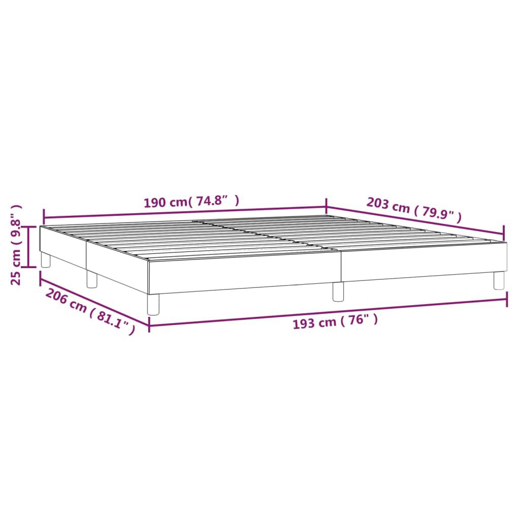 vidaXL Bed Frame without Mattress White King Faux Leather (US Only)