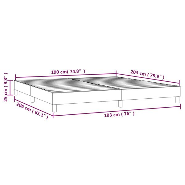 vidaXL Bed Frame without Mattress White King Faux Leather (US Only)