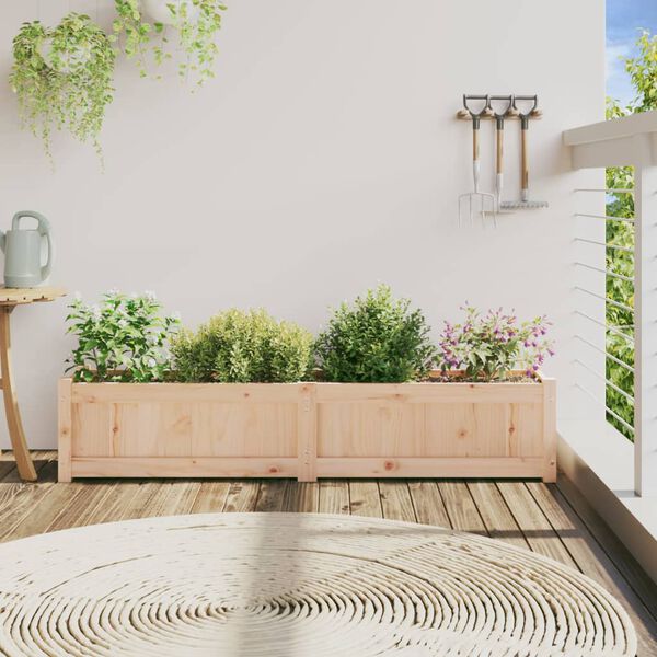 vidaXL Garden Planter 150x31x31 cm Solid Wood Pine