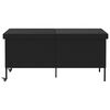 vidaXL Garden Storage Box with Wheels Black 160x55x75 cm Poly Rattan
