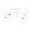 vidaXL 5 Piece Bistro Set Cast Aluminium White
