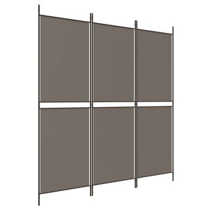 vidaXL 3-Panel Room Divider Anthracite 150x180 cm Fabric