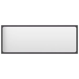 vidaXL Bathroom Mirror Grey 100x1.5x37 cm Engineered Wood