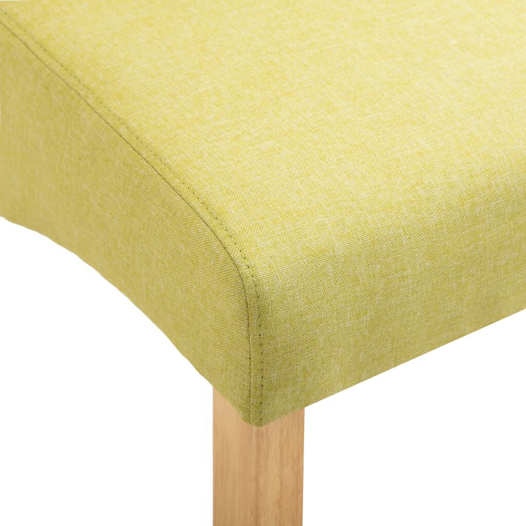 vidaXL Dining Chairs 2 pcs Green Fabric