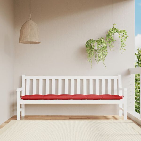 vidaXL Garden Bench Cushion Red 200x50x7 cm Oxford Fabric