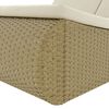 vidaXL Outdoor Lounge Bed Poly Rattan Beige