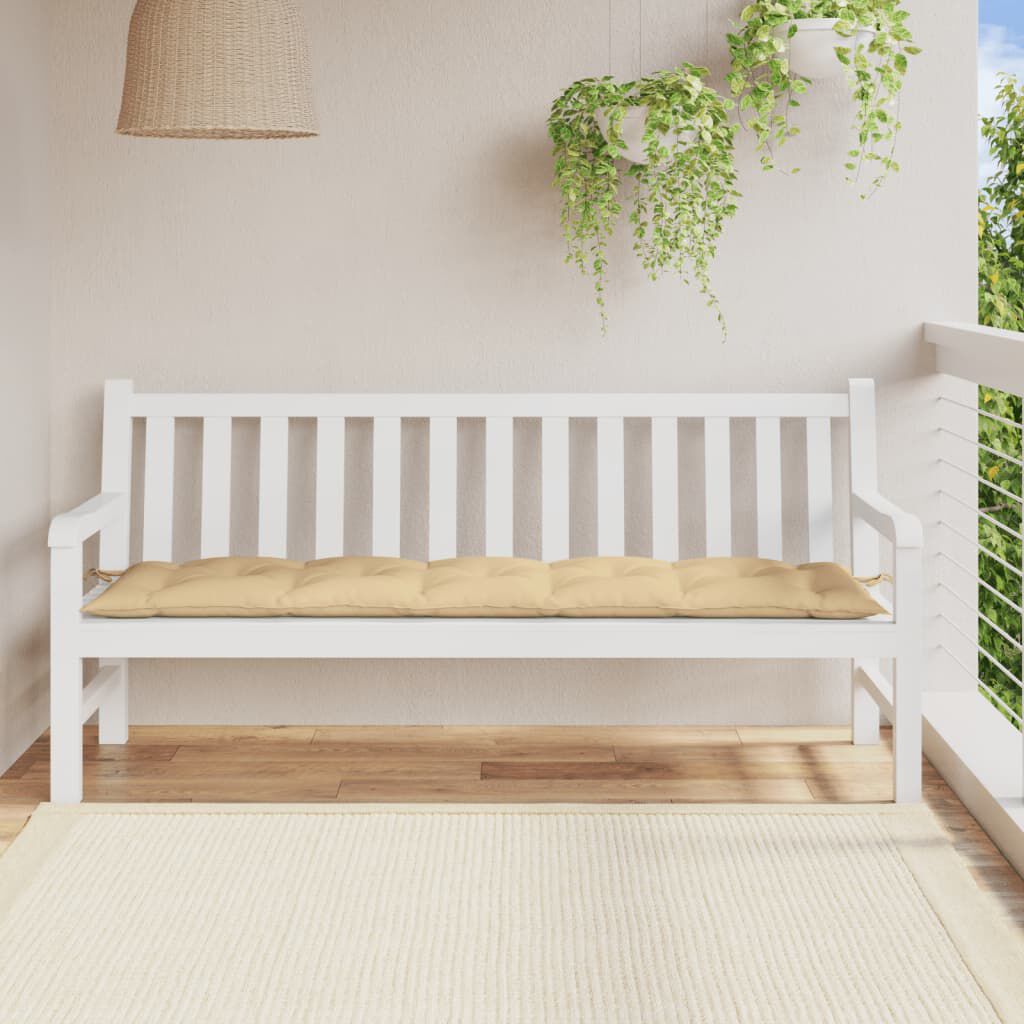 vidaXL Garden Bench Cushion Melange Beige 180x50x7 cm Fabric