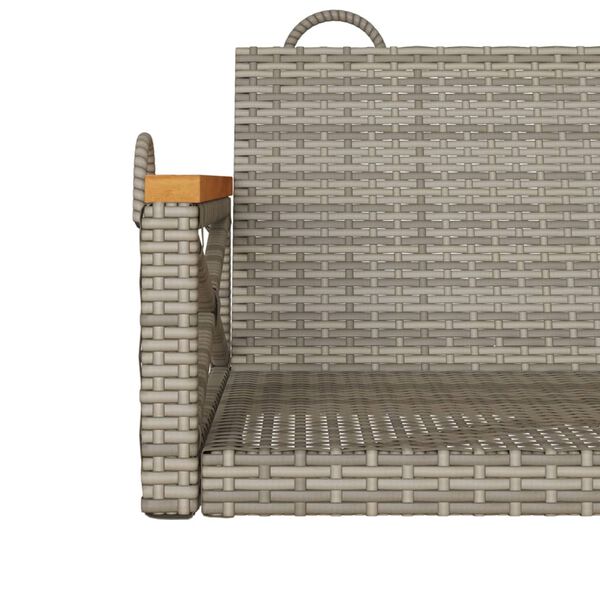 vidaXL Swing Bench Grey 63x62x40 cm Poly Rattan