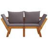 vidaXL Garden Bench with Cushions 2-in-1 Solid Wood Acacia