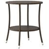 vidaXL 3 Piece Bistro Set with Cushions Brown Poly Rattan