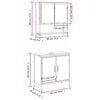 vidaXL 2 Piece Bathroom Furniture Set Smoked Oak Engineered Wood