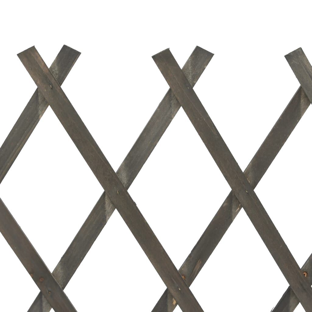 vidaXL Garden Trellis Fence Grey 120x90 cm Solid Firwood