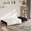 vidaXL 2-Seater Sofa Bed with Two Pillows Black Velvet