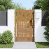 vidaXL Garden Gate 105x180 cm Corten Steel Bamboo Design
