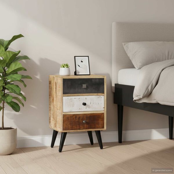 vidaXL Bedside Cabinet 40x30x60 cm Solid Mango Wood