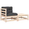 vidaXL Garden Sofa Corner with Cushions and Footstool