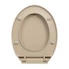 vidaXL Soft-Close Toilet Seat Beige Oval