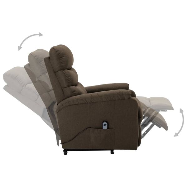 vidaXL Stand up Chair Brown Fabric