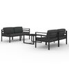vidaXL 5 Piece Garden Lounge Set with Cushions Aluminium Anthracite