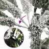 vidaXL Artificial Hinged Christmas Tree with Flocked Snow 210 cm