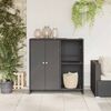 vidaXL Storage Cabinet with Storage Black 100 x 36 x 102 cm Rattan